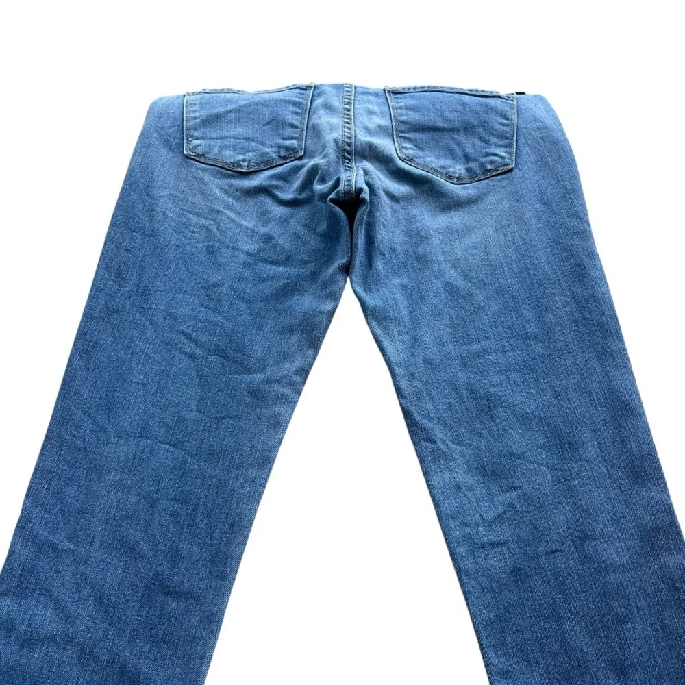 Flying Monkey Women’s 27 Light Wash Denim Front Seam Low Rise Ankle Skinny Jeans